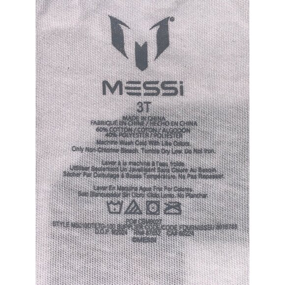 Lionel Messi Kids Toddlers T-Shirt White Greatest Of All Time Print Size 3T - Picture 6 of 10